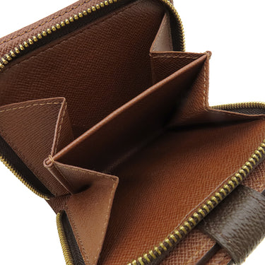 ルイヴィトン LOUIS VUITTON コンパクトジップ M61667 モノグラム モノグラムキャンバス 二つ折り財布 ゴールド金具 コンパクトウォレット 茶