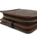 ルイヴィトン LOUIS VUITTON コンパクトジップ M61667 モノグラム モノグラムキャンバス 二つ折り財布 ゴールド金具 コンパクトウォレット 茶