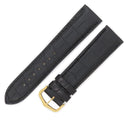 カルティエ Cartier ブラック クロコダイル GP 腕時計パーツ 新品同様 純正 替え クロコ バンド ベルト ストラップ 純正GP製尾錠付き 20ｍｍ ブラック 黒