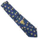 エルメス HERMES アニマル柄 9cm ブルー×イエロー シルク ネクタイ 青 黄色 キツネ