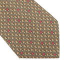 エルメス HERMES キノコ 9cm ブラウン×レッド シルク ネクタイ 茶 赤 マッシュルーム