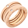 ブルガリ BVLGARI ビーゼロワン B-zero1 3バンド ダイヤリング ピンクゴールド K18PG ダイヤモンド #49(JP9) リング 指輪 4P 4石 750PG 18金 8.5号