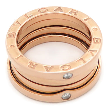 ブルガリ BVLGARI ビーゼロワン B-zero1 3バンド ダイヤリング ピンクゴールド K18PG ダイヤモンド #49(JP9) リング 指輪 4P 4石 750PG 18金 8.5号