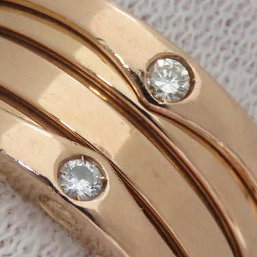 ブルガリ BVLGARI ビーゼロワン B-zero1 3バンド ダイヤリング ピンクゴールド K18PG ダイヤモンド #49(JP9) リング 指輪 4P 4石 750PG 18金 8.5号