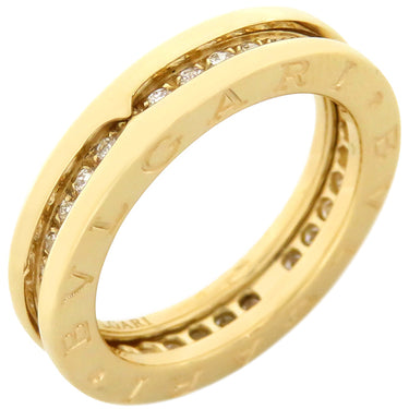 ブルガリ BVLGARI ビーゼロワン B-zero1 ダイヤリング XS イエローゴールド K18YG ダイヤモンド #52(JP12) リング 指輪 750YG 18金 11号