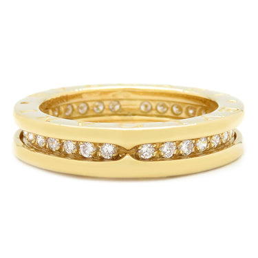ブルガリ BVLGARI ビーゼロワン B-zero1 ダイヤリング XS イエローゴールド K18YG ダイヤモンド #52(JP12) リング 指輪 750YG 18金 11号