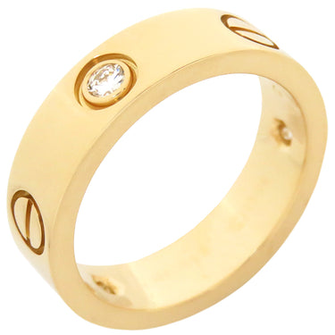 カルティエ Cartier ラブリング ハーフダイヤ B4032455 イエローゴールド K18YG ダイヤモンド #55(JP15) リング 指輪 LOVE Ring 750 18K 18金 14.5号