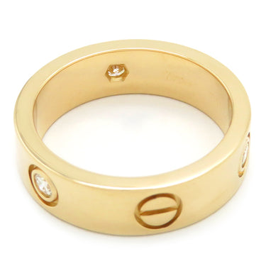 カルティエ Cartier ラブリング ハーフダイヤ B4032455 イエローゴールド K18YG ダイヤモンド #55(JP15) リング 指輪 LOVE Ring 750 18K 18金 14.5号