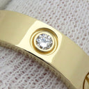 カルティエ Cartier ラブリング ハーフダイヤ B4032455 イエローゴールド K18YG ダイヤモンド #55(JP15) リング 指輪 LOVE Ring 750 18K 18金 14.5号