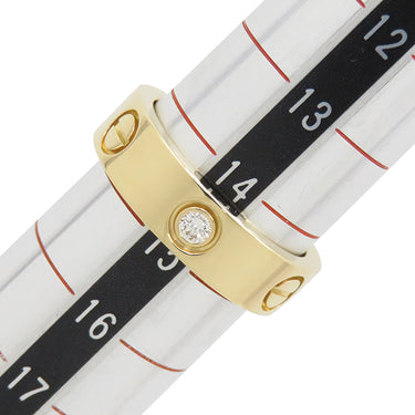 カルティエ Cartier ラブリング ハーフダイヤ B4032455 イエローゴールド K18YG ダイヤモンド #55(JP15) リング 指輪 LOVE Ring 750 18K 18金 14.5号