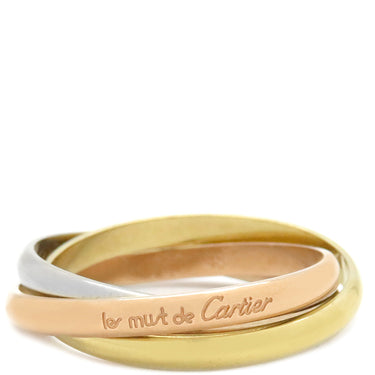 カルティエ Cartier トリニティ ホワイトゴールドXイエローゴールドXピンクゴールド K18WG K18YG K18PG #48(JP8) リング 指輪 3連 3カラー 8号
