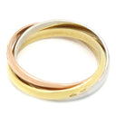 カルティエ Cartier トリニティ ホワイトゴールドXイエローゴールドXピンクゴールド K18WG K18YG K18PG #48(JP8) リング 指輪 3連 3カラー 8号