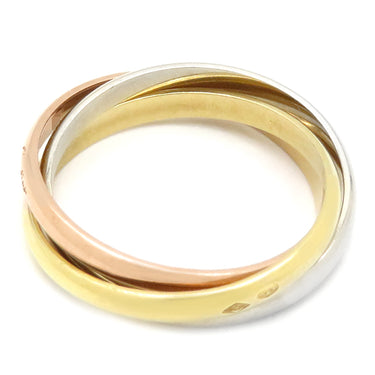 カルティエ Cartier トリニティ ホワイトゴールドXイエローゴールドXピンクゴールド K18WG K18YG K18PG #48(JP8) リング 指輪 3連 3カラー 8号