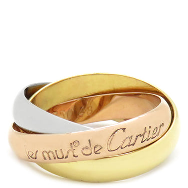 カルティエ Cartier トリニティ クラシック ホワイトゴールドXイエローゴールドXピンクゴールド K18WG K18YG K18PG #48(JP8) リング 指輪 3連 3カラー 8号