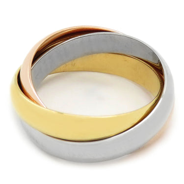 カルティエ Cartier トリニティ クラシック ホワイトゴールドXイエローゴールドXピンクゴールド K18WG K18YG K18PG #48(JP8) リング 指輪 3連 3カラー 8号