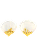 ティファニー Tiffany & Co ペタル ホワイト×イエローゴールド K18YG ホワイトマザーオブパール イヤリング ゴールド Au750 18K 18金 シェル ヴィンテージ