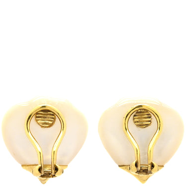 ティファニー Tiffany & Co ペタル ホワイト×イエローゴールド K18YG ホワイトマザーオブパール イヤリング ゴールド Au750 18K 18金 シェル ヴィンテージ