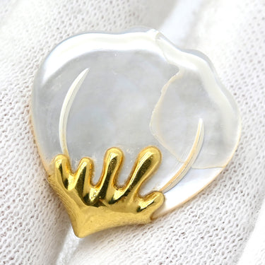 ティファニー Tiffany & Co ペタル ホワイト×イエローゴールド K18YG ホワイトマザーオブパール イヤリング ゴールド Au750 18K 18金 シェル ヴィンテージ