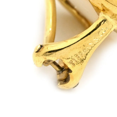 ティファニー Tiffany & Co ペタル ホワイト×イエローゴールド K18YG ホワイトマザーオブパール イヤリング ゴールド Au750 18K 18金 シェル ヴィンテージ