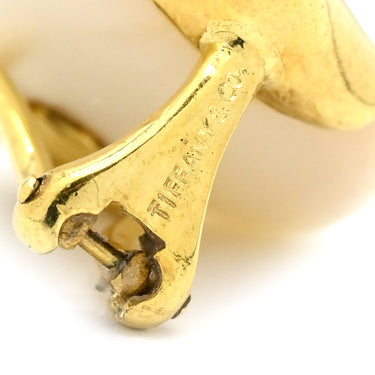 ティファニー Tiffany & Co ペタル ホワイト×イエローゴールド K18YG ホワイトマザーオブパール イヤリング ゴールド Au750 18K 18金 シェル ヴィンテージ