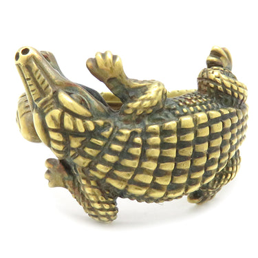 KIESELSTEIN-CORD KIESELSTEIN-CORD アリゲーターモチーフ イエローゴールド K18YG リング 指輪 クロコダイル ワニ 750YG 1988 ヴィンテージ 20号