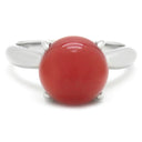 ノンブランド NON BRAND 珊瑚リング プラチナシルバー Pt900 珊瑚 リング 指輪 赤 サンゴ 15号