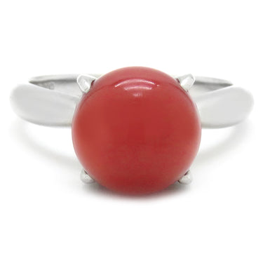 ノンブランド NON BRAND 珊瑚リング プラチナシルバー Pt900 珊瑚 リング 指輪 赤 サンゴ 15号