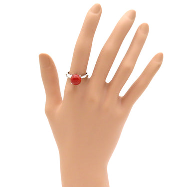 ノンブランド NON BRAND 珊瑚リング プラチナシルバー Pt900 珊瑚 リング 指輪 赤 サンゴ 15号