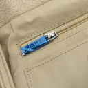 シャネル CHANEL シェブロン ドローストリングバッグ A91273 ベージュ レザー 2WAYバッグ ガンメタル金具 ココマーク Vステッチ チェーンショルダー