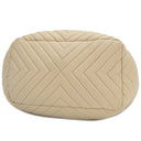 シャネル CHANEL シェブロン ドローストリングバッグ A91273 ベージュ レザー 2WAYバッグ ガンメタル金具 ココマーク Vステッチ チェーンショルダー