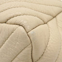 シャネル CHANEL シェブロン ドローストリングバッグ A91273 ベージュ レザー 2WAYバッグ ガンメタル金具 ココマーク Vステッチ チェーンショルダー