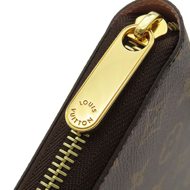 ルイヴィトン LOUIS VUITTON ジッピー ウォレット M41894 モノグラム×ローズバレリーヌ モノグラムキャンバス 長財布 ゴールド金具 茶 ピンク ラウンドファスナー