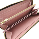 ルイヴィトン LOUIS VUITTON ジッピー ウォレット M41894 モノグラム×ローズバレリーヌ モノグラムキャンバス 長財布 ゴールド金具 茶 ピンク ラウンドファスナー