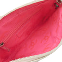 シャネル CHANEL カンボンライン A25175 ホワイトXブラック レザー ハンドバッグ シルバー金具 アクセサリーポーチ ココマーク