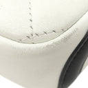 シャネル CHANEL カンボンライン A25175 ホワイトXブラック レザー ハンドバッグ シルバー金具 アクセサリーポーチ ココマーク