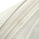 シャネル CHANEL カンボンライン A25175 ホワイトXブラック レザー ハンドバッグ シルバー金具 アクセサリーポーチ ココマーク