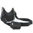 プラダ PRADA Re-Edition2005 ナイロン ショルダー ブラック ナイロン 2WAYバッグ シルバー金具 黒 三角ロゴプレート