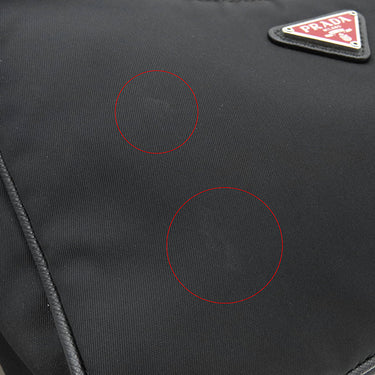 プラダ PRADA Re-Edition2005 ナイロン ショルダー ブラック ナイロン 2WAYバッグ シルバー金具 黒 三角ロゴプレート