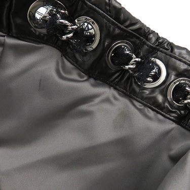 シャネル CHANEL ラグジュアリー チェーンショルダー ブラック ナイロン ファブリック ショルダーバッグ ガンメタル金具 黒 ココマーク