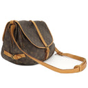 ルイヴィトン LOUIS VUITTON ソミュール 35 M42254 モノグラム モノグラムキャンバス ショルダーバッグ ゴールド金具 茶 斜め掛け
