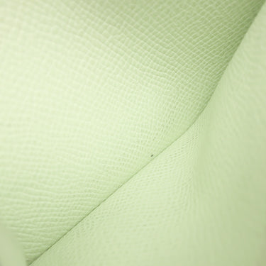 エルメス HERMES ベアンコンパクト ヴェールフィズ ヴォーエプソン 二つ折り財布 シルバー金具 薄緑