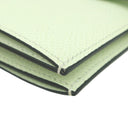 エルメス HERMES ベアンコンパクト ヴェールフィズ ヴォーエプソン 二つ折り財布 シルバー金具 薄緑