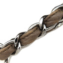 シャネル CHANEL マトラッセ チェーンショルダー ブラウン カーフ ショルダーバッグ シルバー金具 茶 ココマーク