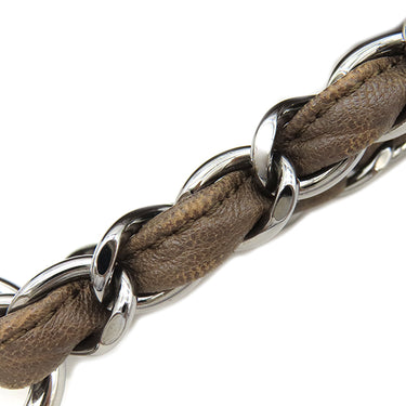 シャネル CHANEL マトラッセ チェーンショルダー ブラウン カーフ ショルダーバッグ シルバー金具 茶 ココマーク