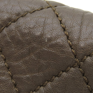 シャネル CHANEL マトラッセ チェーンショルダー ブラウン カーフ ショルダーバッグ シルバー金具 茶 ココマーク