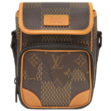 ルイヴィトン LOUIS VUITTON アマゾン メッセンジャー N40357 ブラウン×ベージュ ダミエエベヌジャイアントキャンバス モノグラムキャンパス ショルダーバッグ マットブラック金具 LVスクエアード NIGO
