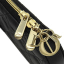 クリスチャン・ディオール Christian Dior Lady Dior Call in Dior フォンホルダー S08720NMJ ブラック ラムスキン 2WAYバッグ ゴールド金具 カナージュ レザー 黒