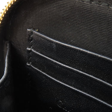 クリスチャン・ディオール Christian Dior Lady Dior Call in Dior フォンホルダー S08720NMJ ブラック ラムスキン 2WAYバッグ ゴールド金具 カナージュ レザー 黒