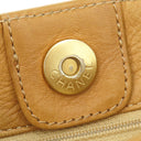 シャネル CHANEL ワイルドステッチ ココマーク  イエロー レザー トートバッグ マットゴールド金具 ハンドバッグ ショルダー 肩掛け