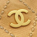 シャネル CHANEL ワイルドステッチ ココマーク  イエロー レザー トートバッグ マットゴールド金具 ハンドバッグ ショルダー 肩掛け